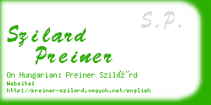 szilard preiner business card
